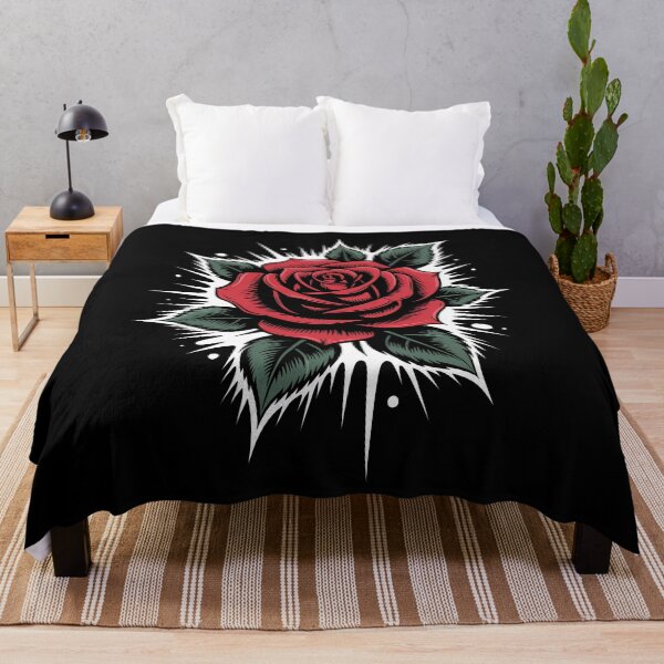 Item preview, Goth Rose Spikey Burst Tattoo Art Dark Floral Design designed and sold by Say It With Ink.