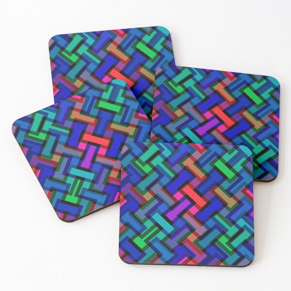 Item preview, Bold Rainbow 3D Illusion Geometric Grid Tiling designed and sold by creativerooney.