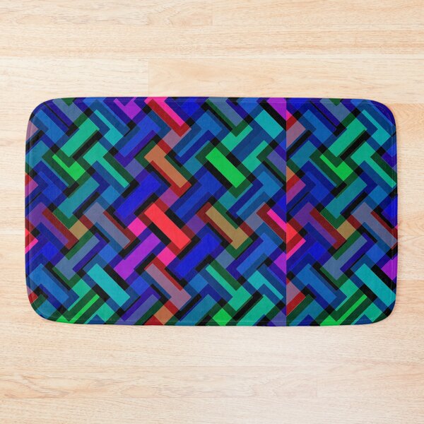 Item preview, Bold Rainbow 3D Illusion Geometric Grid Tiling designed and sold by creativerooney.