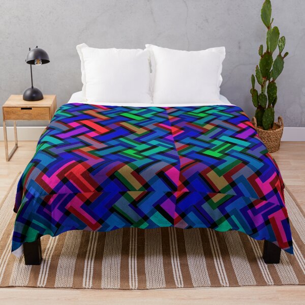 Item preview, Bold Rainbow 3D Illusion Geometric Grid Tiling designed and sold by creativerooney.