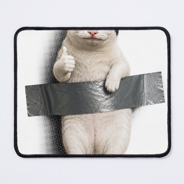 Item preview, Funny Thumbs Up Cat Taped To Wall Meme designed and sold by arfindo-indra.