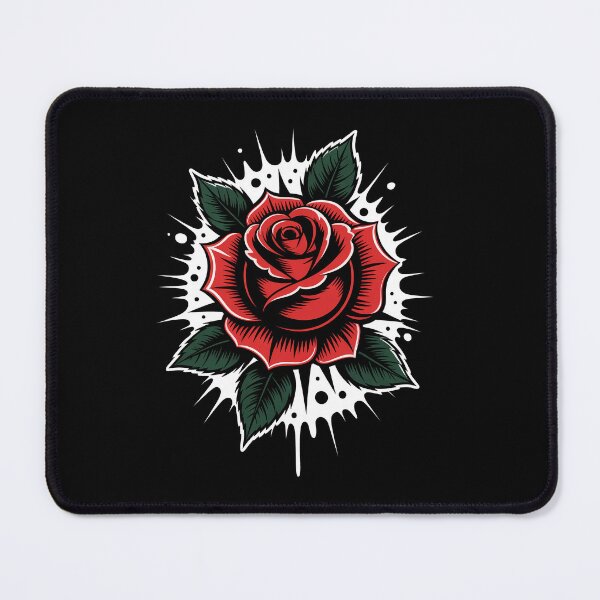 Item preview, Rose Head Splatter Background Tattoo Art Gothic Floral designed and sold by Say It With Ink.