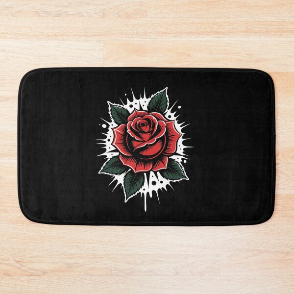 Item preview, Rose Head Splatter Background Tattoo Art Gothic Floral designed and sold by Say It With Ink.