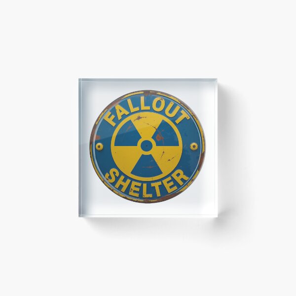 Item preview, Fallout Shelter Sign – Cold War Nuclear Shelter Symbol designed and sold by PIXEL POP DESIGNS - Beyond the Norm!.