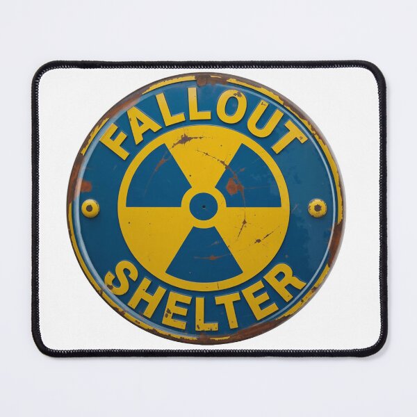 Item preview, Fallout Shelter Sign – Cold War Nuclear Shelter Symbol designed and sold by PIXEL POP DESIGNS - Beyond the Norm!.