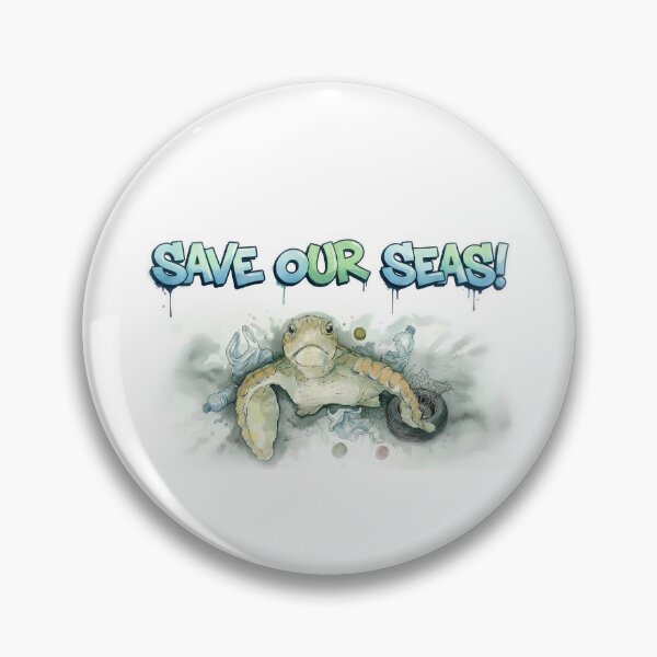 Item preview, Save Our Seas – Sea Turtle Ocean Conservation Watercolour Art designed and sold by ArtwithKellie.
