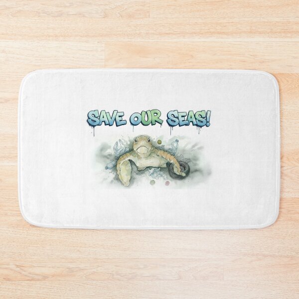 Item preview, Save Our Seas – Sea Turtle Ocean Conservation Watercolour Art designed and sold by ArtwithKellie.