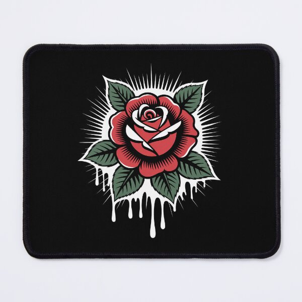 Item preview, Rose Head Starburst Drip Tattoo Art Gothic Floral Design designed and sold by Say It With Ink.