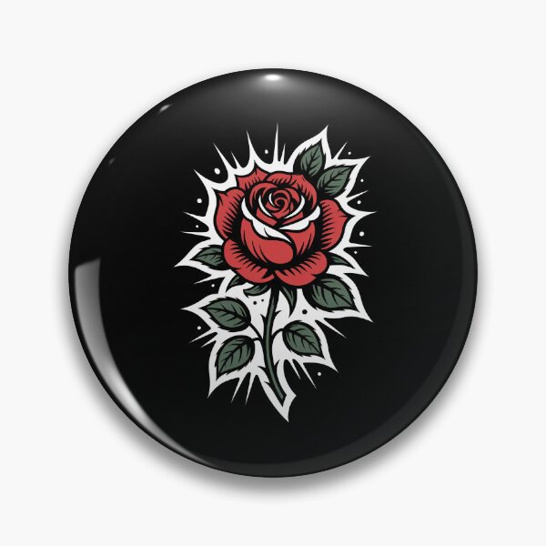 Item preview, Single Curved Rose Gothic Background Tattoo Art Floral designed and sold by Say It With Ink.