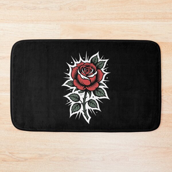 Item preview, Single Curved Rose Gothic Background Tattoo Art Floral designed and sold by Say It With Ink.