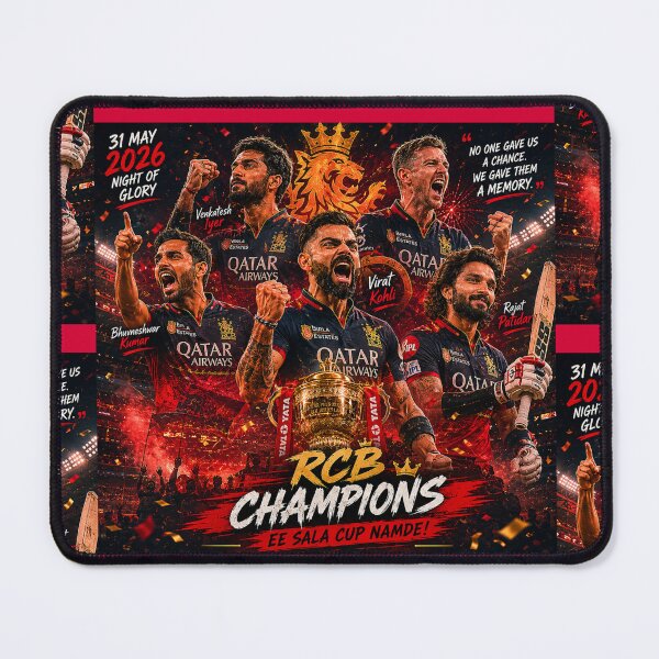 Item preview, RCB IPL 2026 Champions Poster – Ee Sala Cup Namde designed and sold by Crick-Art.