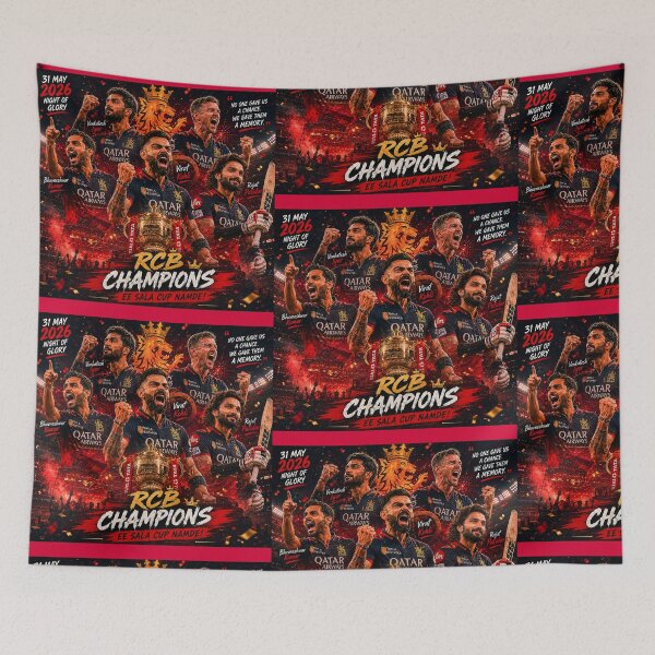 Item preview, RCB IPL 2026 Champions Poster – Ee Sala Cup Namde designed and sold by Crick-Art.