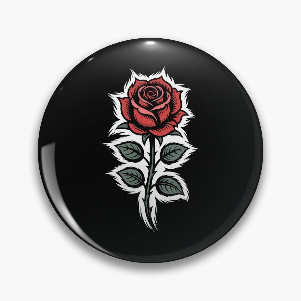 Item preview, Single Gothic Rose Feathered Background Dark Tattoo Art designed and sold by Say It With Ink.