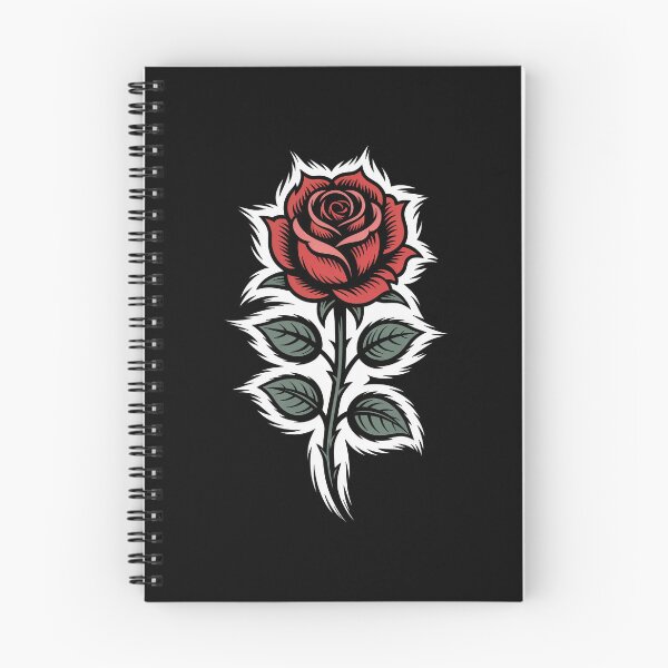 Item preview, Single Gothic Rose Feathered Background Dark Tattoo Art designed and sold by Say It With Ink.