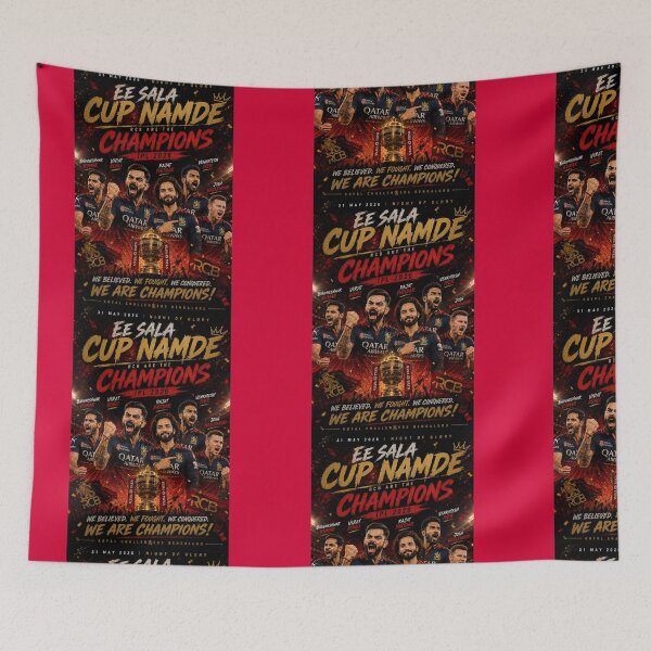 Item preview, RCB IPL 2026 Champions Poster – Ee Sala Cup Namde designed and sold by Crick-Art.