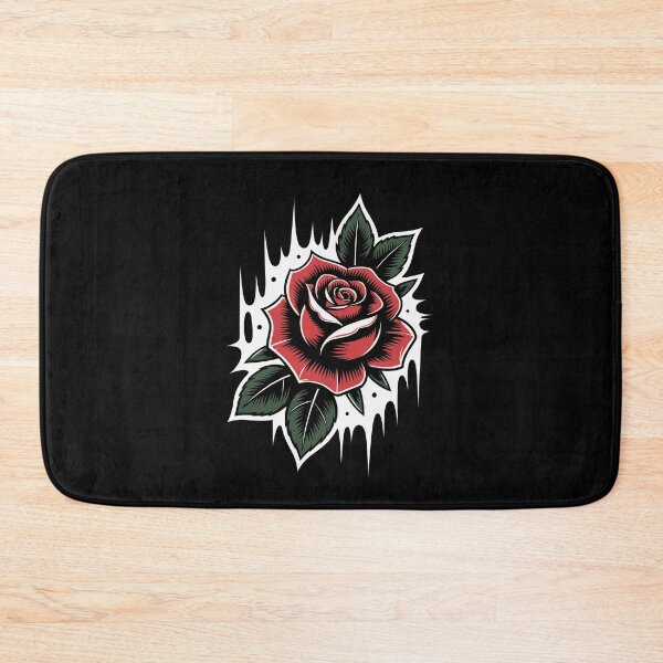 Item preview, Single Rose Head Gothic Background Tattoo Floral Dark Art designed and sold by Say It With Ink.