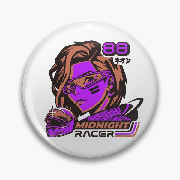 Item preview, Midnight Racer 88 – Neon Anime Girl Racing Print | JDM Streetwear Graphic Tee designed and sold by Cataverse.