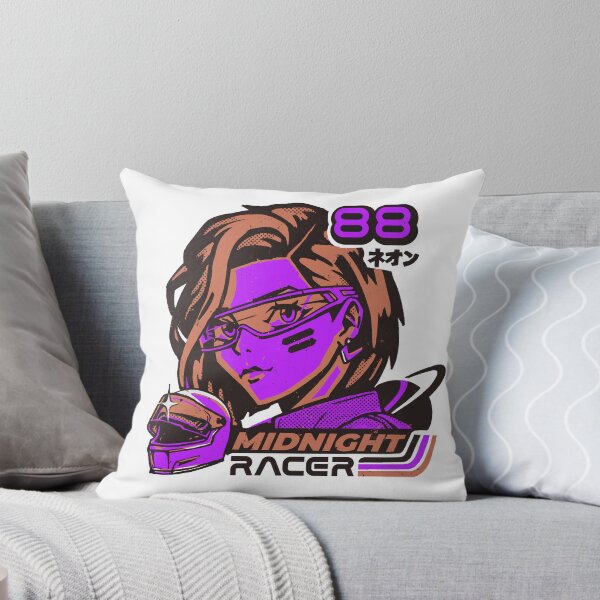 Item preview, Midnight Racer 88 – Neon Anime Girl Racing Print | JDM Streetwear Graphic Tee designed and sold by Cataverse.