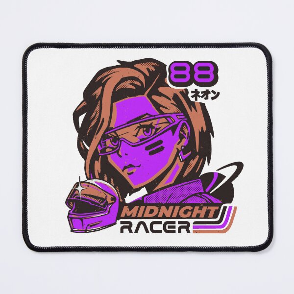 Item preview, Midnight Racer 88 – Neon Anime Girl Racing Print | JDM Streetwear Graphic Tee designed and sold by Cataverse.