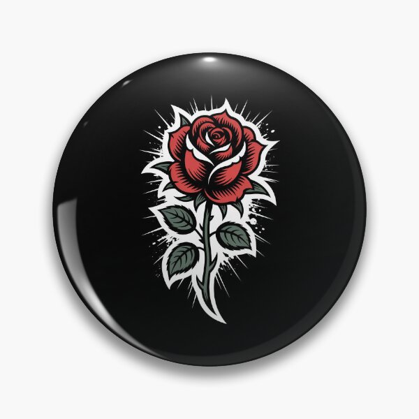 Item preview, Single Rose Gothic Splatter Background Tattoo Dark Floral designed and sold by Say It With Ink.