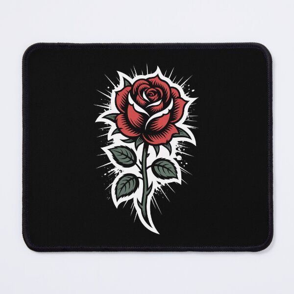 Item preview, Single Rose Gothic Splatter Background Tattoo Dark Floral designed and sold by Say It With Ink.
