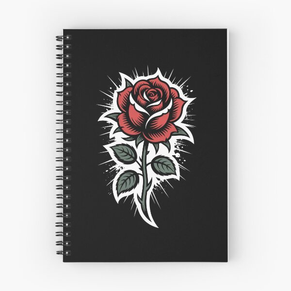 Item preview, Single Rose Gothic Splatter Background Tattoo Dark Floral designed and sold by Say It With Ink.
