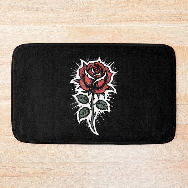 Item preview, Single Rose Gothic Splatter Background Tattoo Dark Floral designed and sold by Say It With Ink.