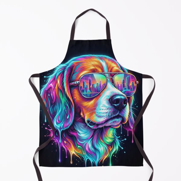 Item preview, Neon Rainbow Dog with Sunglasses designed and sold by Kavin786.
