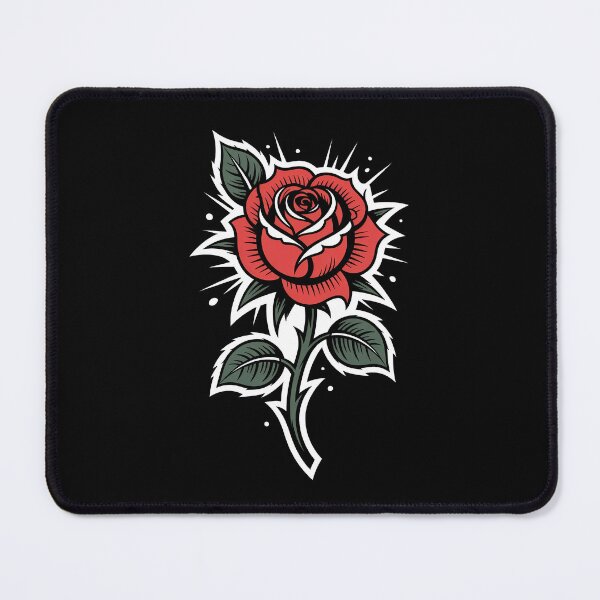 Item preview, Single Red Rose Sticker Style Classic Tattoo Floral Art designed and sold by Say It With Ink.