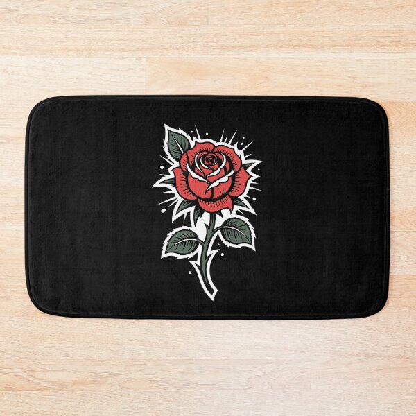 Item preview, Single Red Rose Sticker Style Classic Tattoo Floral Art designed and sold by Say It With Ink.