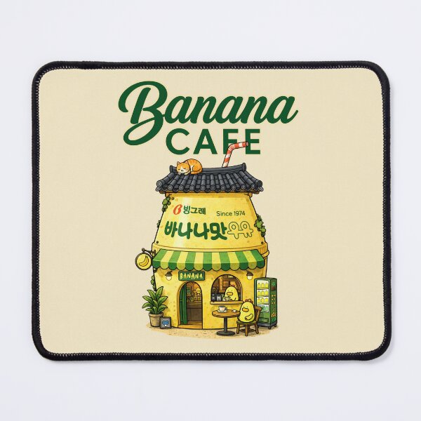 Item preview, Korean Banana Cafe Illustration designed and sold by Namidesignkr.