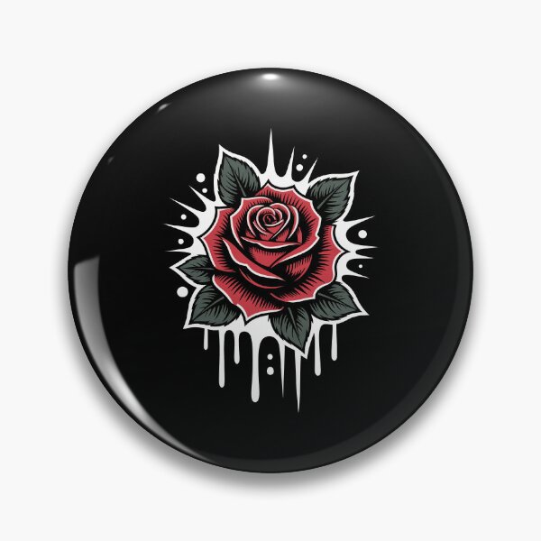 Item preview, Tattoo Style Gothic Rose Head Splatter Background Dark Art designed and sold by Say It With Ink.