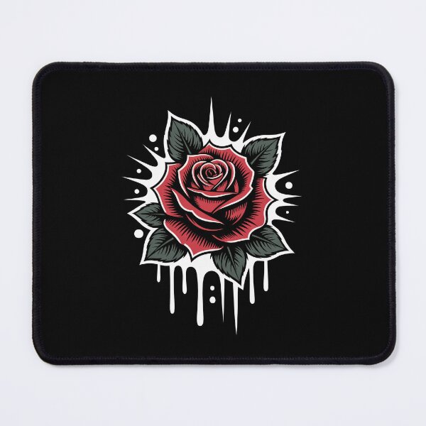 Item preview, Tattoo Style Gothic Rose Head Splatter Background Dark Art designed and sold by Say It With Ink.