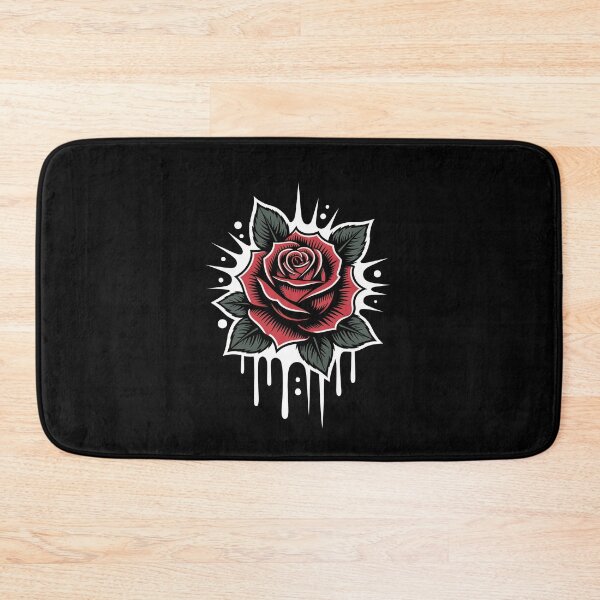 Item preview, Tattoo Style Gothic Rose Head Splatter Background Dark Art designed and sold by Say It With Ink.