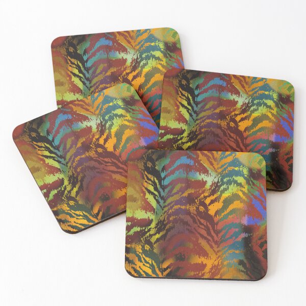 Item preview, Colorful Tiger Stripe Jungle Pattern designed and sold by trajeado14.