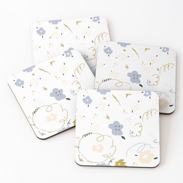 Item preview, Scribble Floral Pattern — Blue Lemon Studio Original Illustration designed and sold by BluelemonStudio.