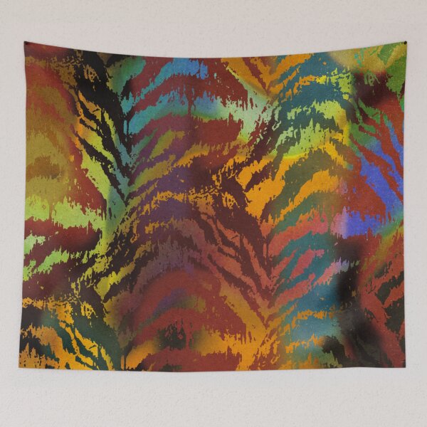 Item preview, Colorful Tiger Stripe Jungle Pattern designed and sold by trajeado14.