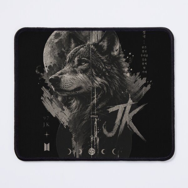 Item preview, Dark Wolf Moon Aesthetic Design | Gothic Wolf Art | Black Grunge Streetwear designed and sold by JTitli.