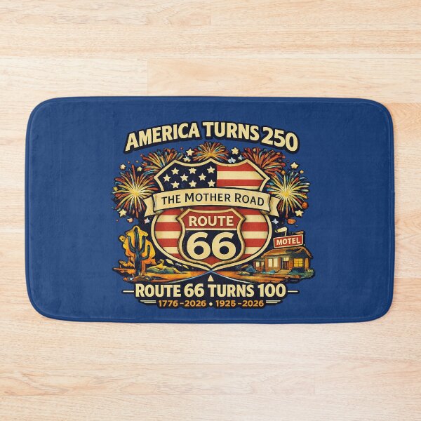 Item preview, America Turns 250 Route 66 Turns 100 Shirt – Vintage Mother Road Patriotic 2026 Design designed and sold by ParfaitPrints.