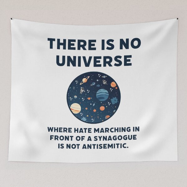 Item preview, There is no universe where hate marching in front of a synagogue is not antisemitic.  designed and sold by Rachel the Artist .