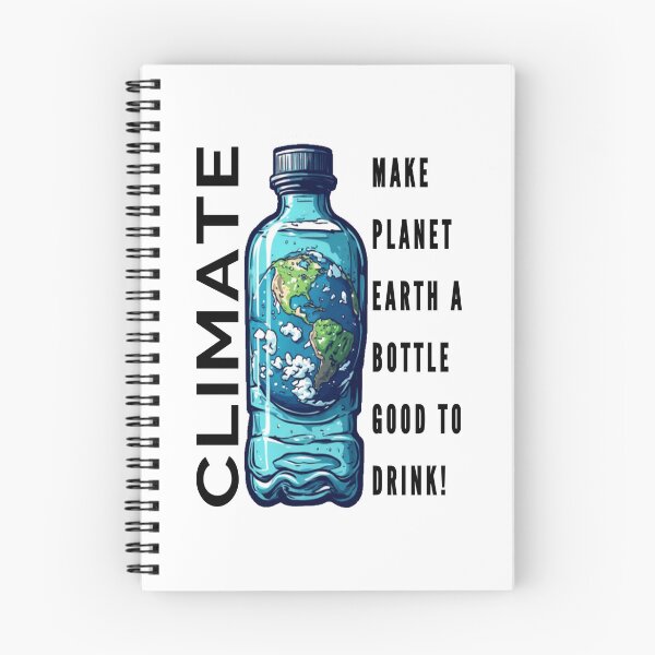 Item preview, Bottle with planet Earth and an ecologist phrase on the topic of CLIMATE. designed and sold by Giulivo Store Graphic.