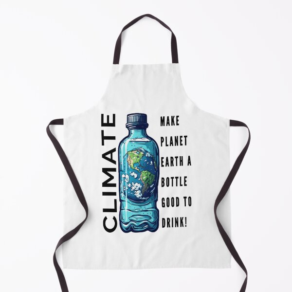 Item preview, Bottle with planet Earth and an ecologist phrase on the topic of CLIMATE. designed and sold by Giulivo Store Graphic.
