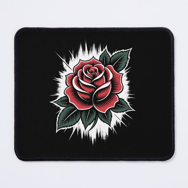Item preview, Tattoo Style Rose Head Grunge Background Gothic Dark Floral designed and sold by Say It With Ink.