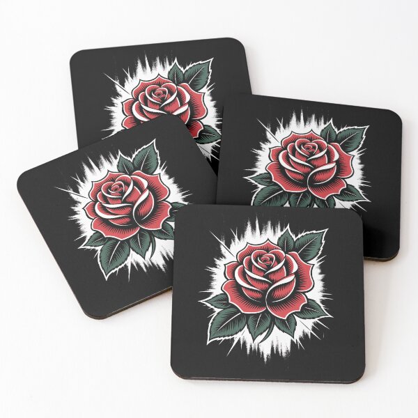 Item preview, Tattoo Style Rose Head Grunge Background Gothic Dark Floral designed and sold by Say It With Ink.
