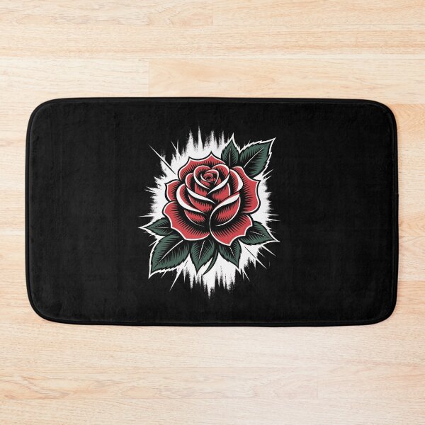 Item preview, Tattoo Style Rose Head Grunge Background Gothic Dark Floral designed and sold by Say It With Ink.