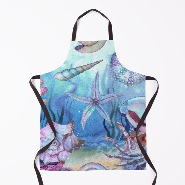 Item preview, Watercolor Under the Sea Shells and Starfish Pattern designed and sold by creativerooney.