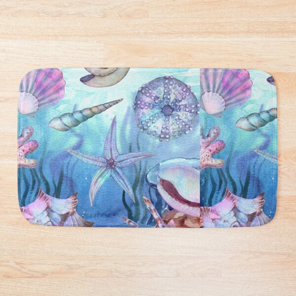 Item preview, Watercolor Under the Sea Shells and Starfish Pattern designed and sold by creativerooney.