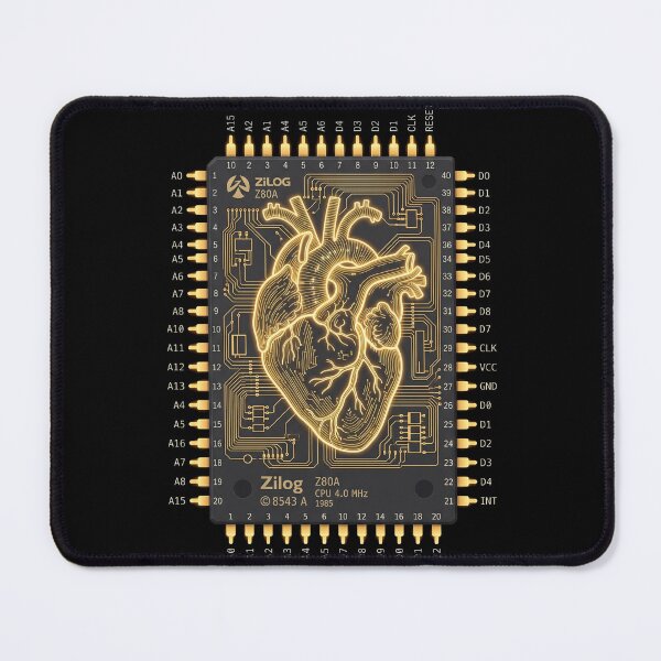 Item preview, Vintage Microprocessor Silicon Heart Motherboard Tech Pride designed and sold by RetroRewind Studio.