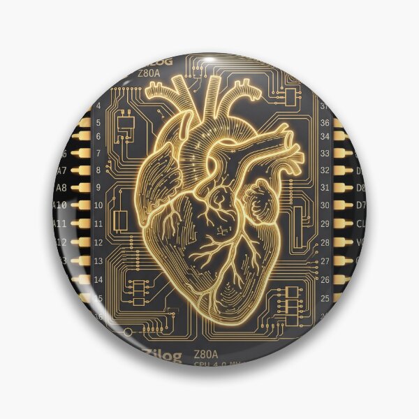 Item preview, Vintage Microprocessor Silicon Heart Motherboard Tech Pride designed and sold by RetroRewind Studio.