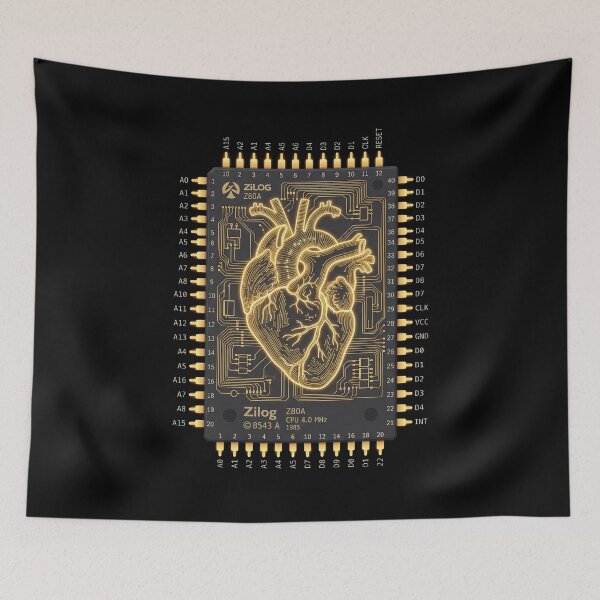 Item preview, Vintage Microprocessor Silicon Heart Motherboard Tech Pride designed and sold by RetroRewind Studio.